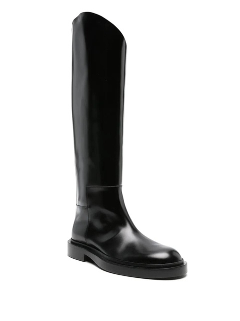 Jil Sander asymmetric leather boots - Black - zdjęcie produktu nr 2