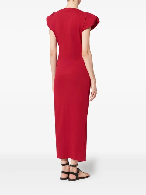 ISABEL MARANT Nadela draped slit maxi dress - Red - zdjęcie produktu nr 2