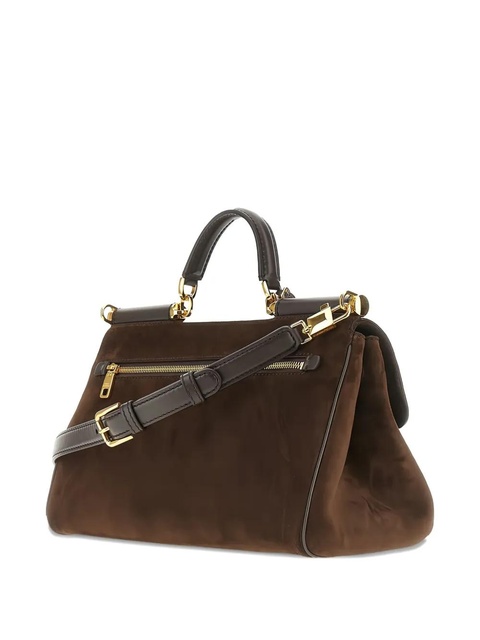 Dolce & Gabbana My Sicily padlock-embellished suede tote bag - Brown - zdjęcie produktu nr 2