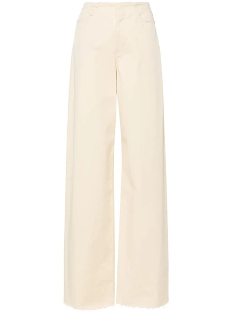 MM6 Maison Margiela distressed wide-leg trousers - Yellow - zdjęcie produktu nr 1