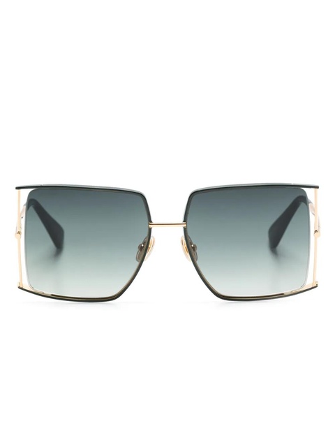 Max Mara Eyewear oversize-frame sunglasses - Green - zdjęcie produktu nr 1