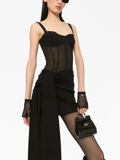 Dolce & Gabbana draped bustier minidress - Black - zdjęcie produktu nr 2