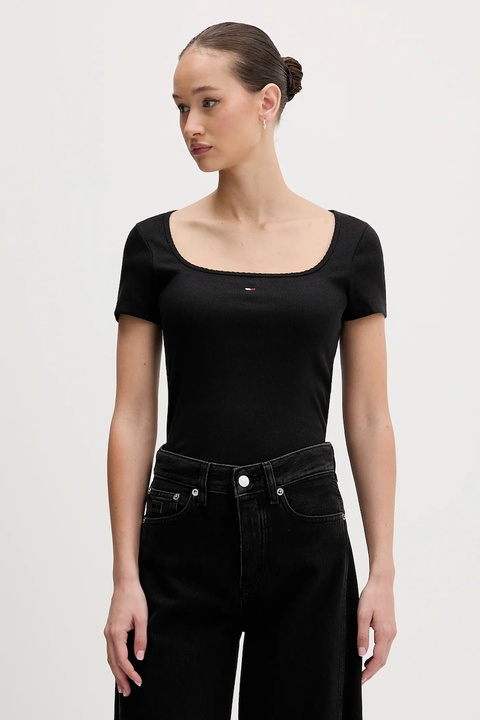 Tommy Jeans t-shirt damski kolor czarny DW0DW21837 - zdjęcie produktu nr 1