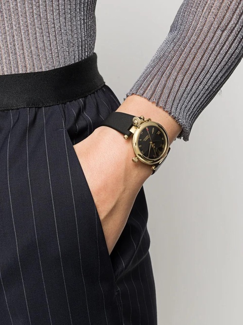 Vivienne Westwood Orb Heart charm watch - Black - zdjęcie produktu nr 1