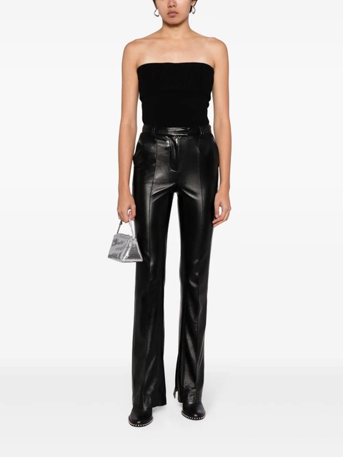 Alexander Wang double-layer ribbed-knit strapless top - Black - zdjęcie produktu nr 2