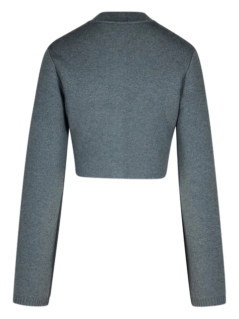 KHAITE button-fastening crop jacket - Grey - zdjęcie produktu nr 2