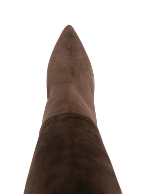 Casadei 100mm suede stiletto knee-high boots - Brown - zdjęcie produktu nr 2