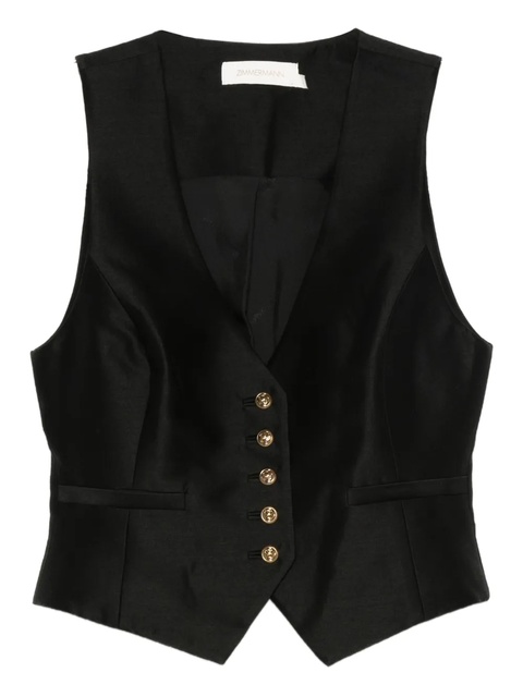 ZIMMERMANN button-fastening sleeveless vest - Black - zdjęcie produktu nr 1