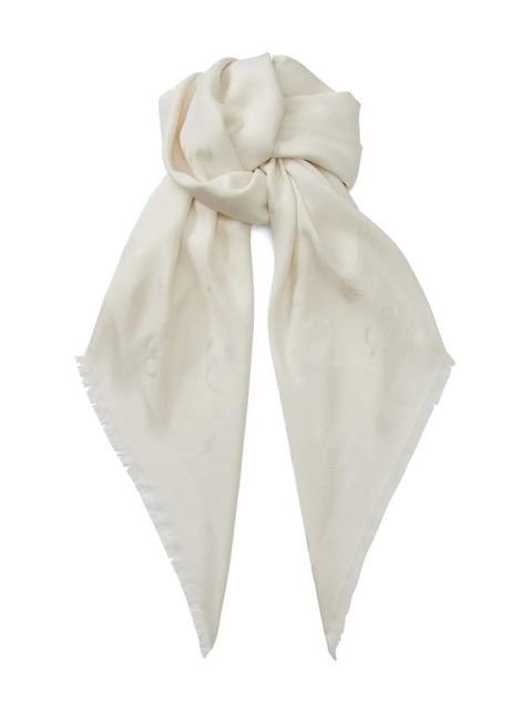 Jimmy Choo Emani monogram.jacquard scarf - Neutrals - zdjęcie produktu nr 2
