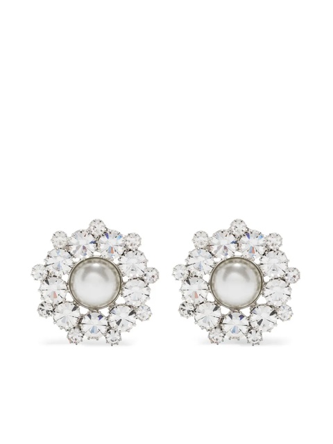 Magda Butrym rose-appliqué earrings - Silver - zdjęcie produktu nr 2