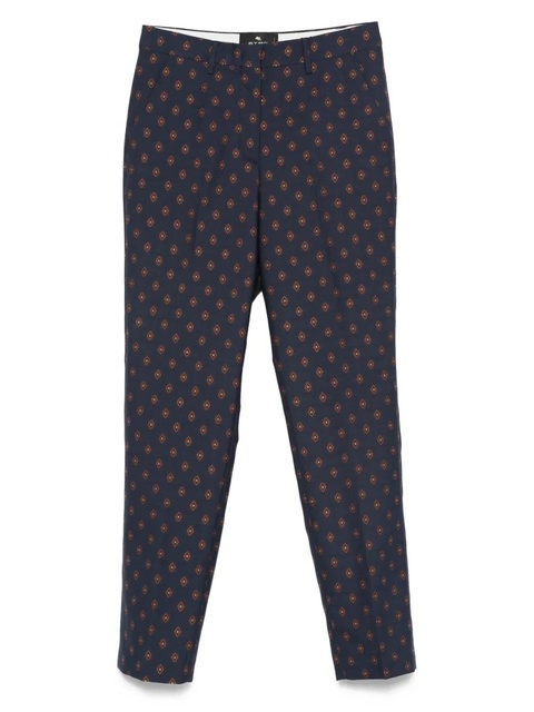 ETRO geometric-print trousers - Blue - zdjęcie produktu nr 1
