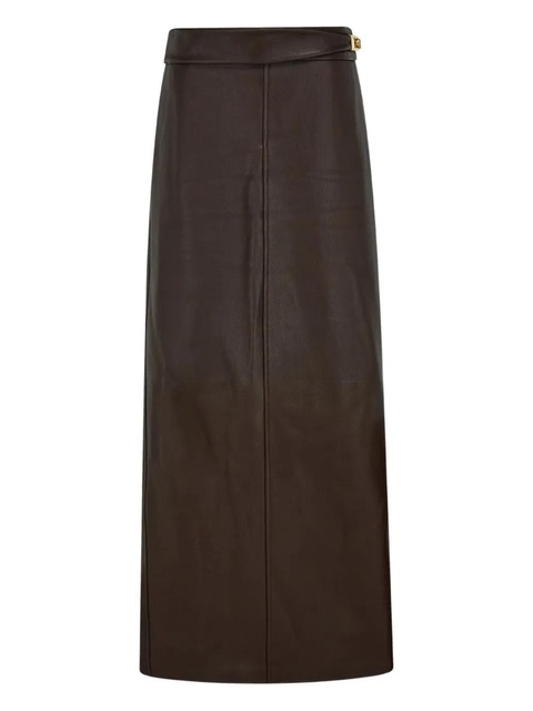 Ferragamo leather slit maxi skirt - Brown - zdjęcie produktu nr 1