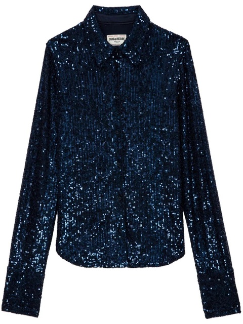 Zadig&Voltaire Tawny sequins shirt - Blue - zdjęcie produktu nr 1