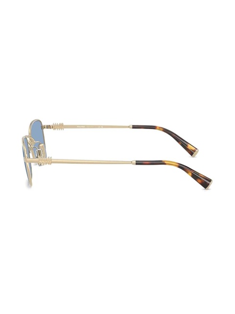 Miu Miu Eyewear rectangle-frame sunglasses - Gold - zdjęcie produktu nr 2