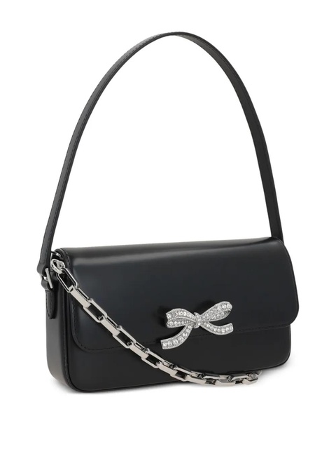 Self-Portrait Bow-Detail Shoulder Bag - Black - zdjęcie produktu nr 2