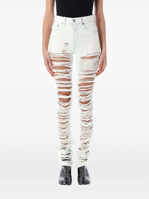 MM6 Maison Margiela distressed skinny jeans - Blue - zdjęcie produktu nr 1