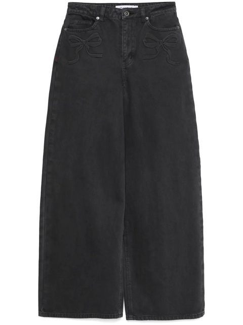 Self-Portrait bow-motif jeans - Grey - zdjęcie produktu nr 1