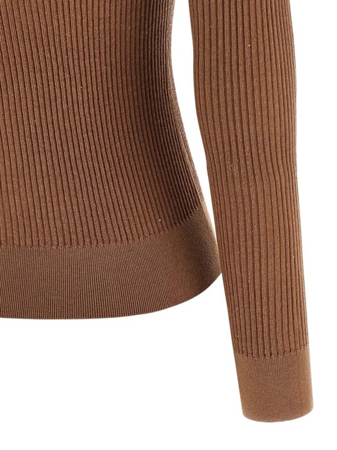 Max Mara Marabu sequin-embellished ribbed sweater - Brown - zdjęcie produktu nr 2