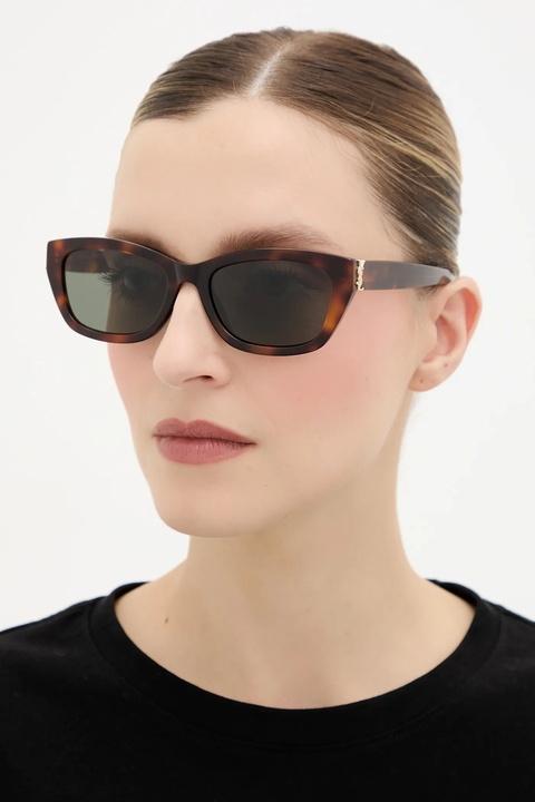 Saint Laurent okulary przeciwsłoneczne damskie kolor brązowy SL M153 - zdjęcie produktu nr 1