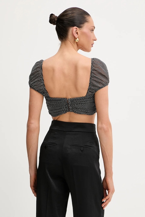 Elisabetta Franchi top damska kolor czarny wzorzysta TO03652E2 - zdjęcie produktu nr 2