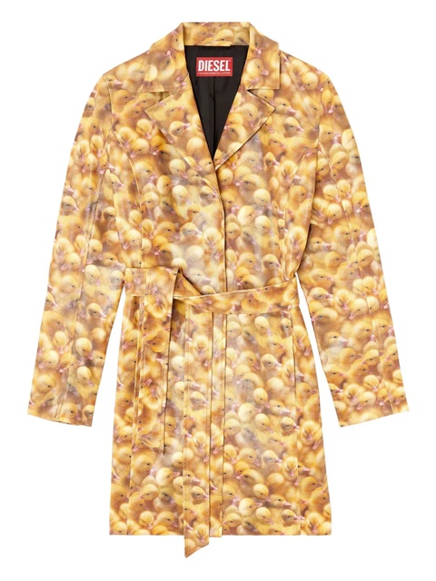 Diesel G-Oji duckling-print belted coat - 23JA - zdjęcie produktu nr 1