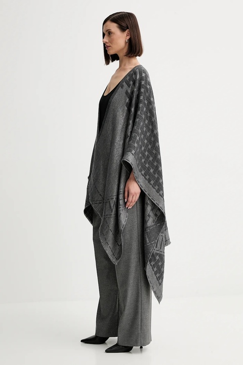 Twinset poncho kolor szary lekkie 252TO5570 - zdjęcie produktu nr 2