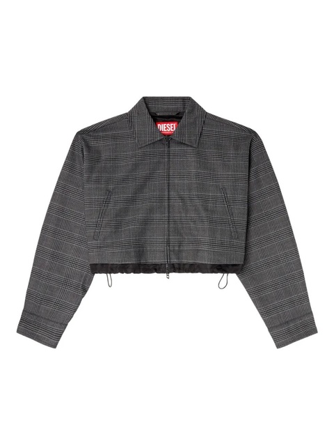 Diesel checked cropped jacket - Black - zdjęcie produktu nr 1