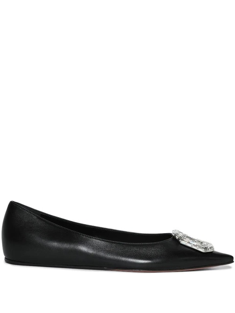 Amina Muaddi Camelia ballet flats - Black - zdjęcie produktu nr 1