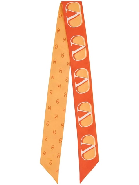 Valentino Garavani VLogo print silk scarf - Orange - zdjęcie produktu nr 2