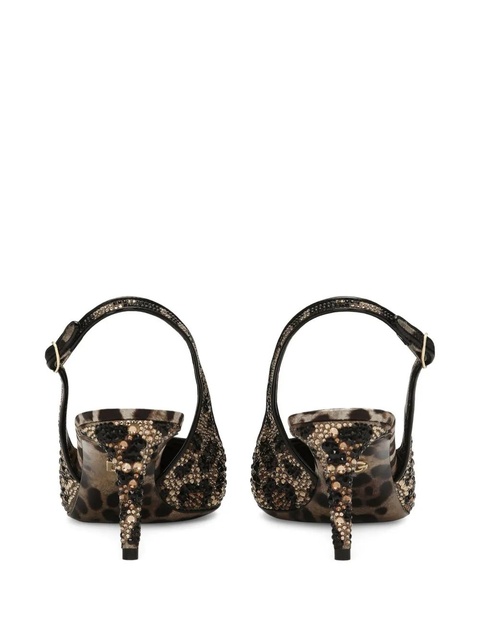 Dolce & Gabbana 60mm leopard-print slingback pumps - Brown - zdjęcie produktu nr 1