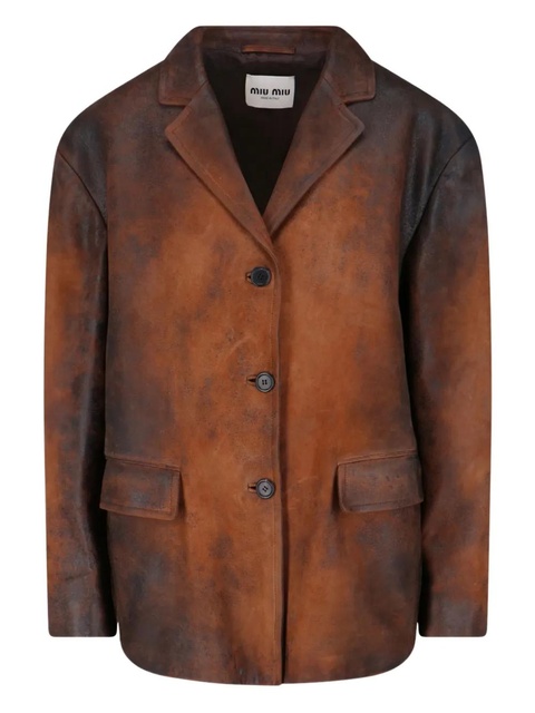 Miu Miu buttoned suede jacket - Brown - zdjęcie produktu nr 1