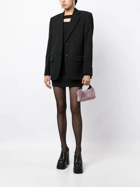 Alexander Wang logo-embroidered single-breasted blazer - Black - zdjęcie produktu nr 2