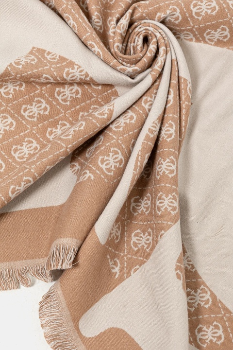 Guess szalik damski kolor brązowy wzorzysty AW5418 POL03 - zdjęcie produktu nr 2