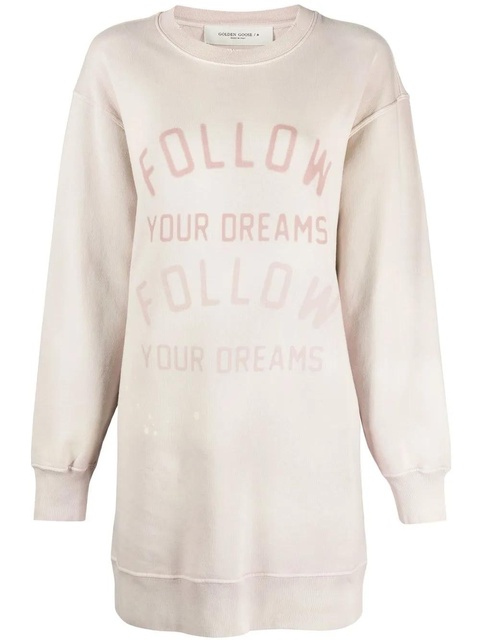 Golden Goose graphic-print sweatshirt dress - Pink - zdjęcie produktu nr 1