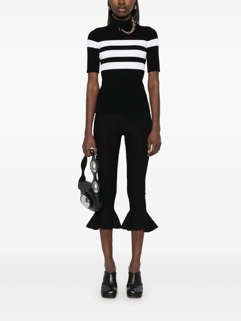 Jean Paul Gaultier striped knitted T-shirt - Black - zdjęcie produktu nr 1
