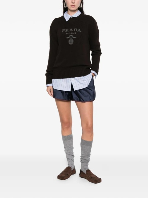 Prada elasticated trim shorts - Blue - zdjęcie produktu nr 1