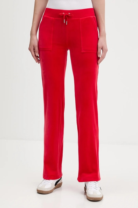 Juicy Couture spodnie dresowe DEL RAY POCKETED PANT damskie kolor czerwony gładkie JCAP180 - zdjęcie produktu nr 2