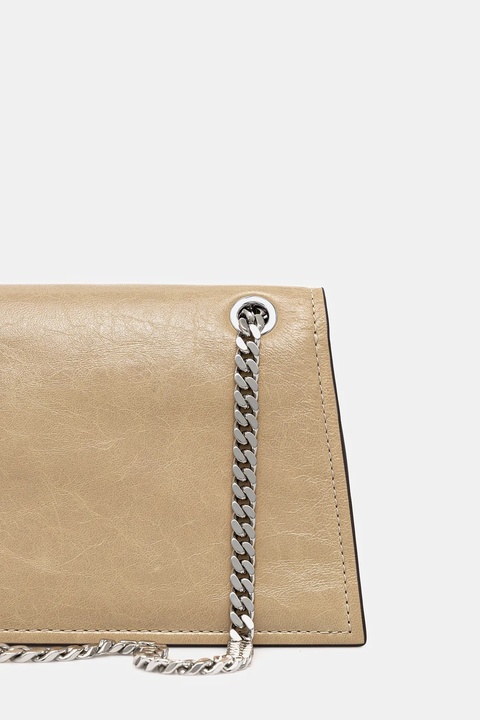 Tory Burch torebka skórzana Kira Turnlock kolor beżowy 169450.200 - zdjęcie produktu nr 2