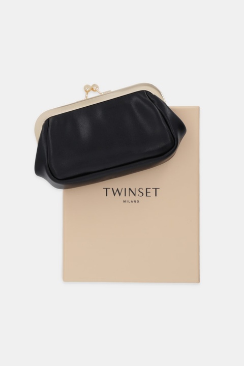 Twinset portfel damski kolor czarny 252TL8043 - zdjęcie produktu nr 1