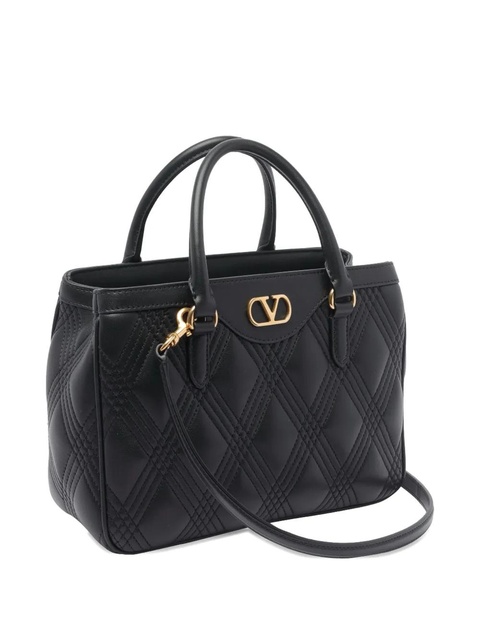 Valentino Garavani VLogo quilted leather handbag - Black - zdjęcie produktu nr 2