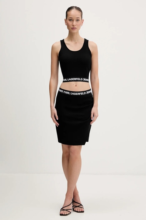 Karl Lagerfeld Jeans spódnica kolor czarny mini ołówkowa B1W12022 - zdjęcie produktu nr 2