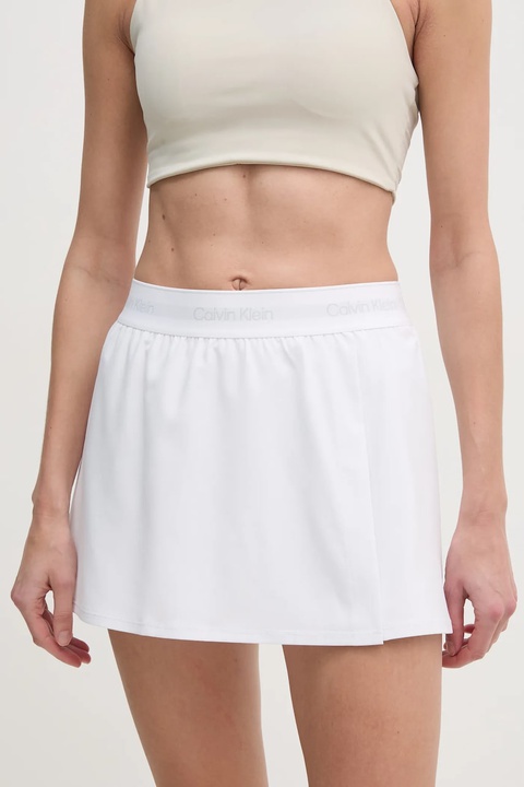 Calvin Klein Performance spódnica sportowa kolor biały mini prosta - zdjęcie produktu nr 1