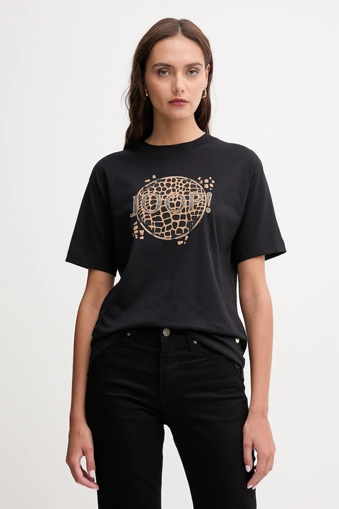 Joop! t-shirt bawełniany damski kolor czarny 30048383 - zdjęcie produktu nr 1