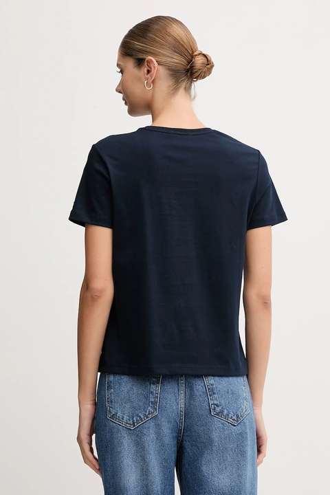 Tommy Hilfiger t-shirt bawełniany damski kolor granatowy WW0WW46153 - zdjęcie produktu nr 2