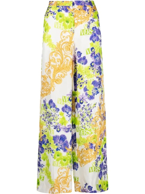 Versace baroque-print trousers - White - zdjęcie produktu nr 1