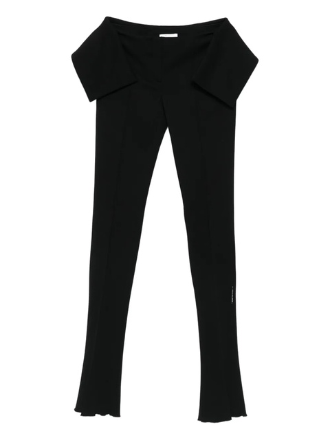 Off-White flared-leg ruffled trousers - Black - zdjęcie produktu nr 1