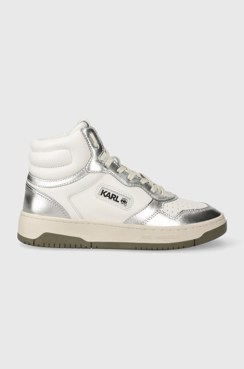 Karl Lagerfeld sneakersy skórzane KREW KC kolor srebrny KL63050 - zdjęcie produktu nr 1