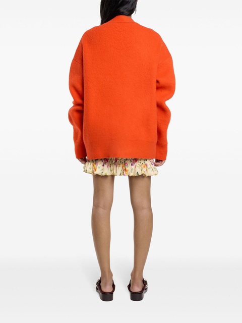 Rabanne oversized wool cardigan - Orange - zdjęcie produktu nr 2