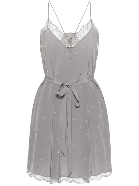 Zadig&Voltaire Ristyz rhinestone-embellished mini dress - Grey - zdjęcie produktu nr 1