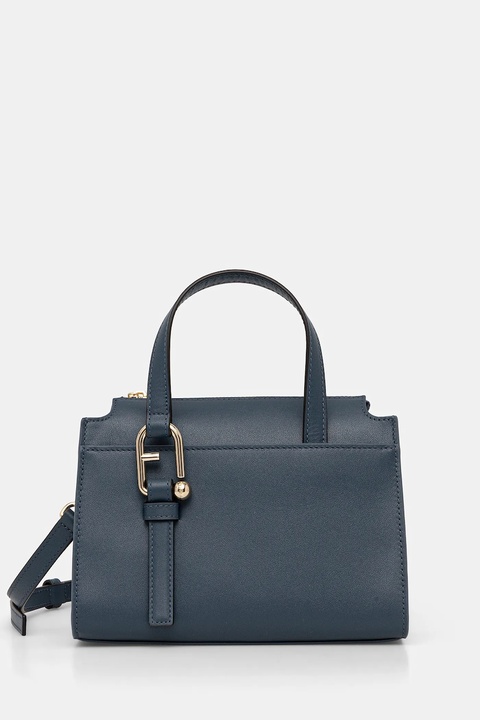Furla torebka skórzana kolor niebieski WB01337.BX2045.GU000 - zdjęcie produktu nr 1